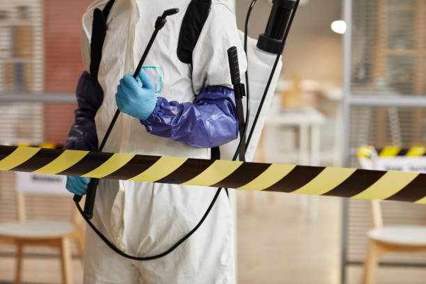 Professional Sewage Cleanup technician working in Wingate, IN